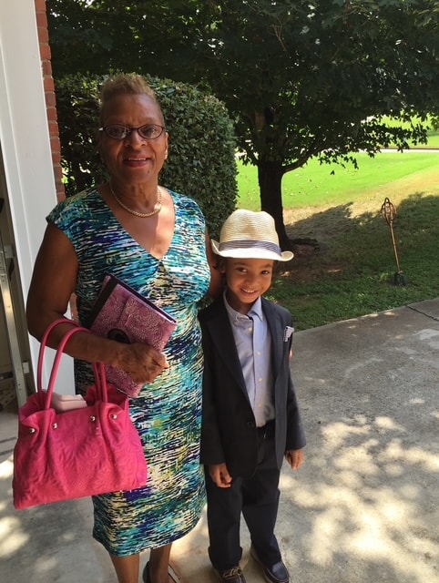 Mimi and young Malon dressed up together
